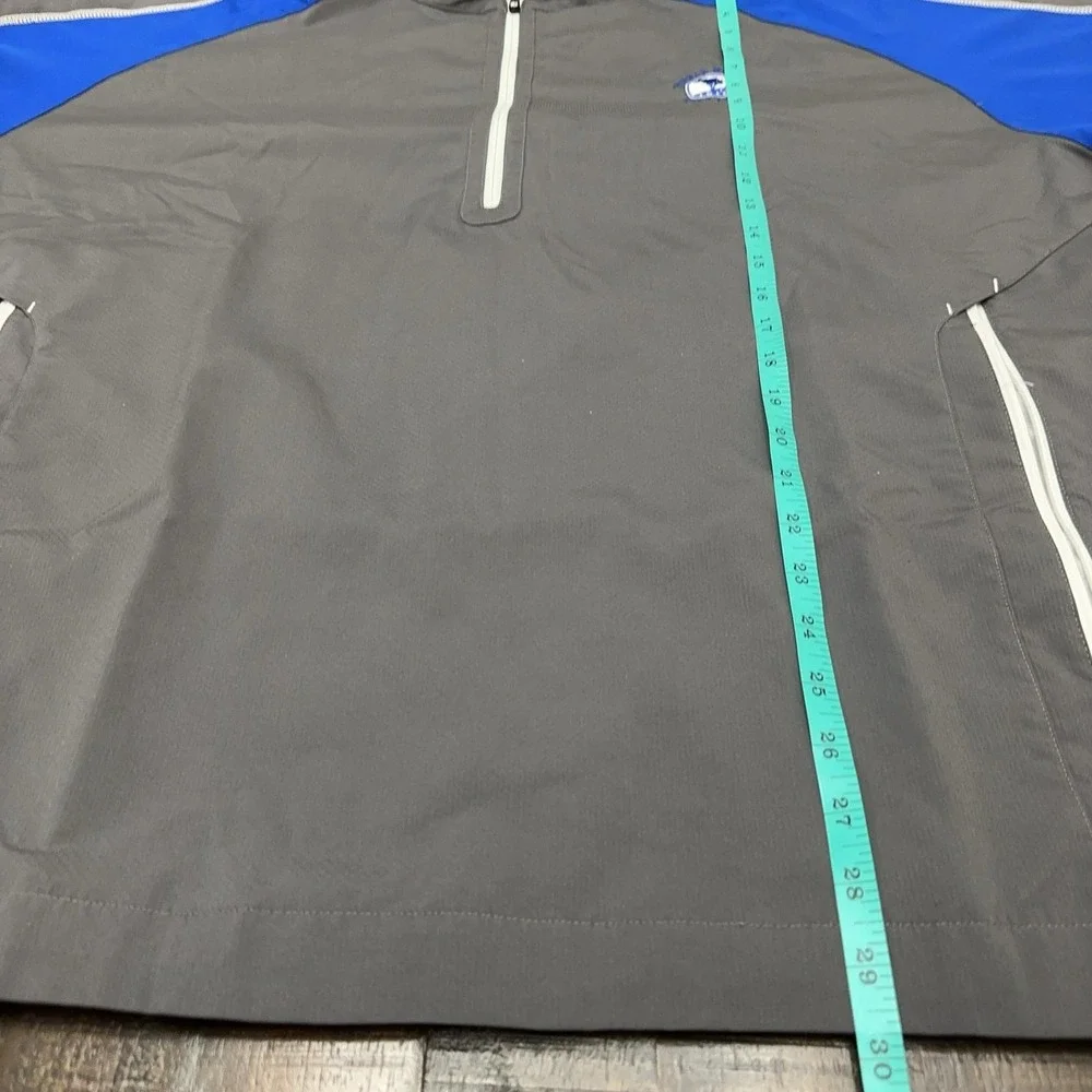 FootJoy Jacket Mens 2XL Blue Colorblock 1/4 Zip Golf Pebble Beach Windbreaker